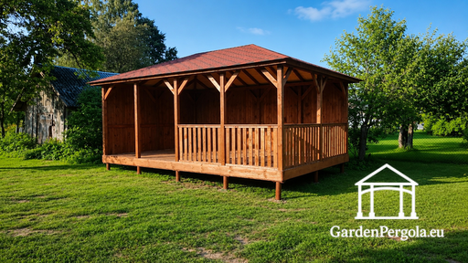 4x6 m Koka Dārza Lapene - garden gazebo pergola