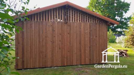 4x6 m Brūns Koka Dārza Paviljons