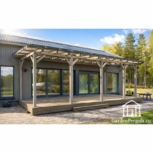 Piebūves nojume 3x10m polikarbonāts - garden gazebo pergola